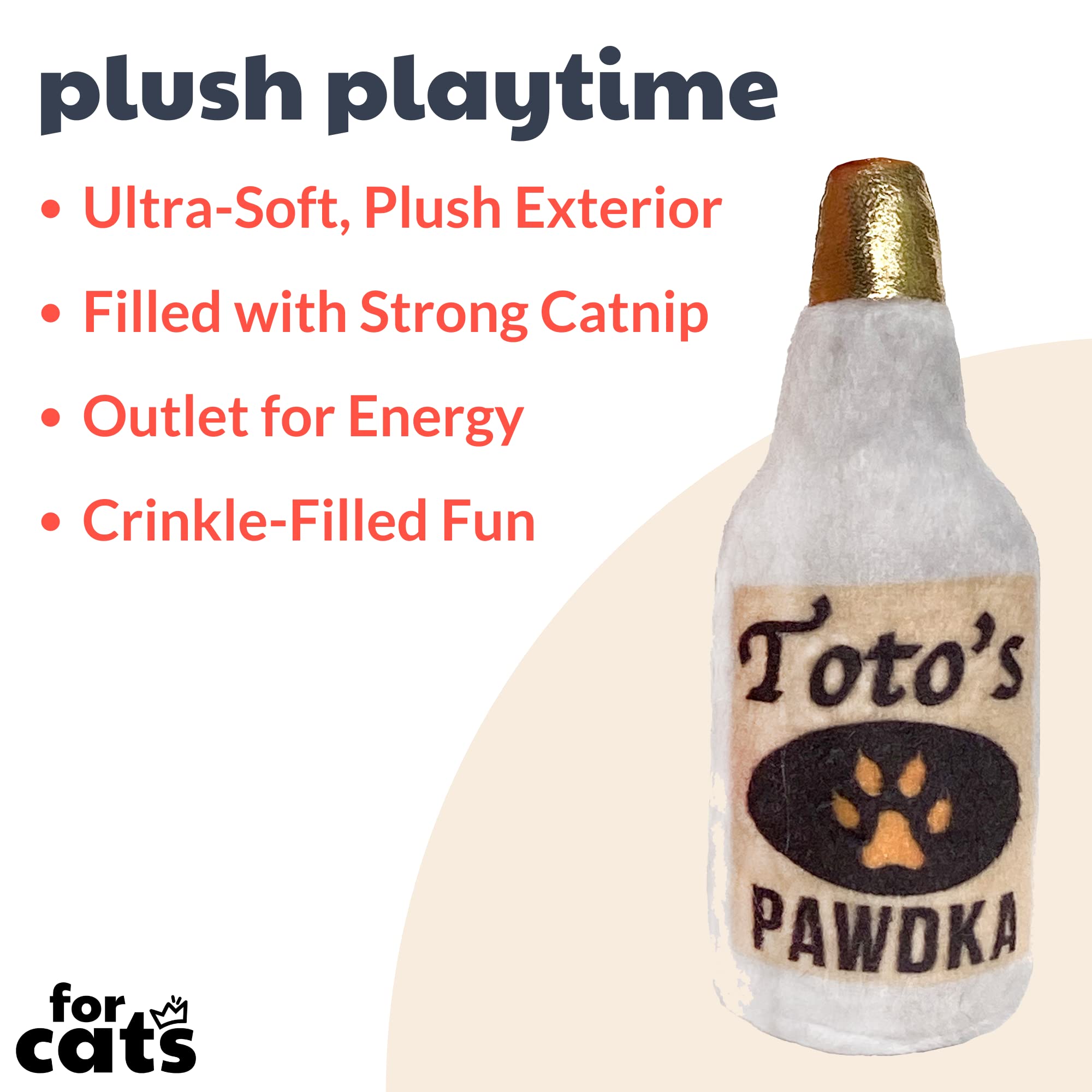 Huxley & Kent Plush Cat Toy - Toto'S Pawdka - Nappy Hour Strong Catnip Filled - Plush Interactive Kitten And Cat Toy With Catnip